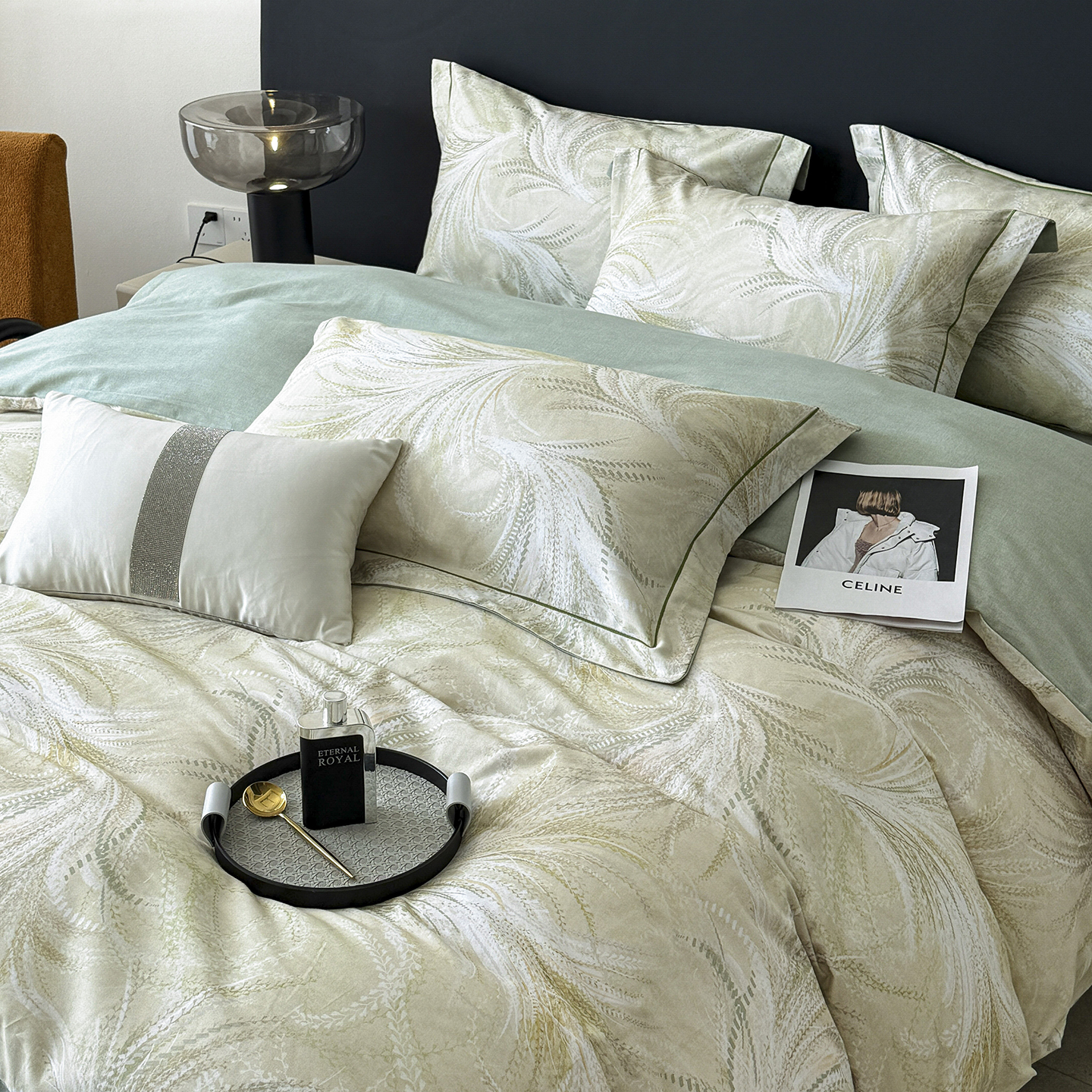 A类秋冬全棉纯棉加厚磨毛床单被套床笠被罩子床品三四件套