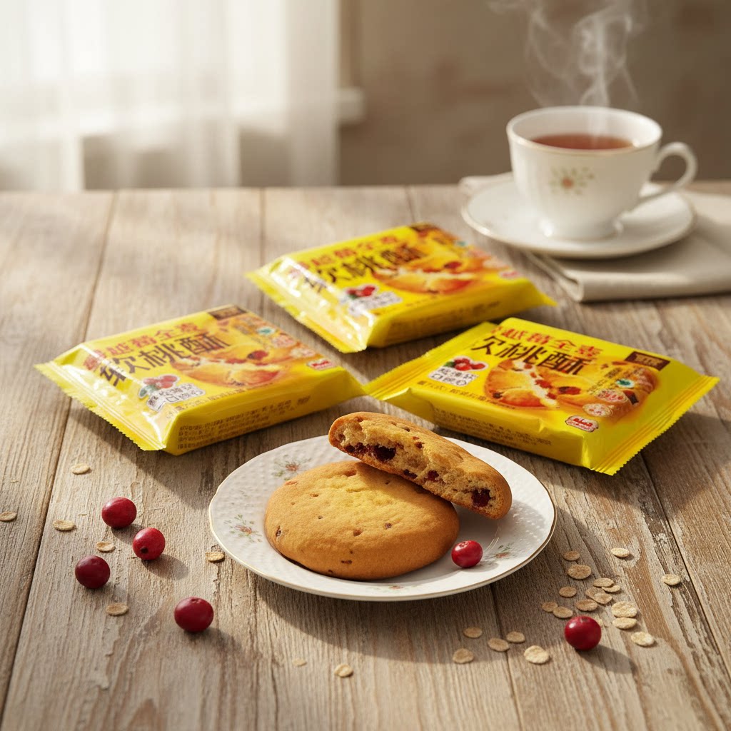 河南特产城上村蔓越莓全麦软桃酥酥松软绵一口倾心早餐饼干点心