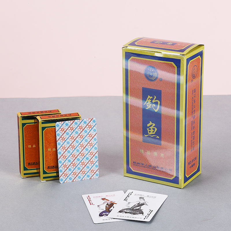 钓鱼9138扑克牌正品10副100副装整箱棋牌室用纸牌便宜批加厚硬