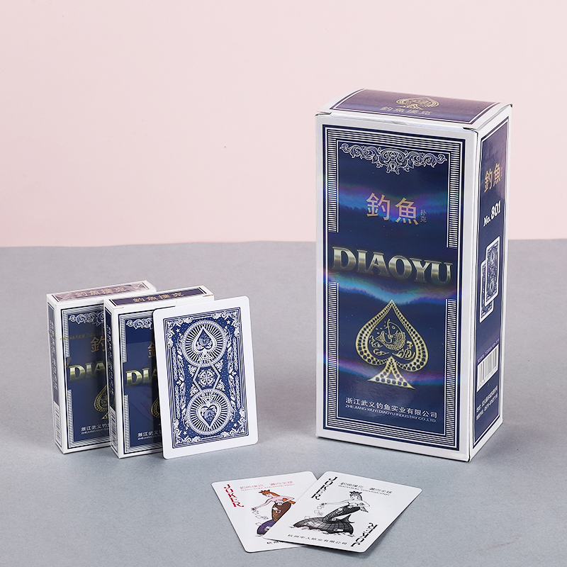 钓鱼801扑克牌正品10副100副装整箱棋牌室用纸牌便宜批加厚硬