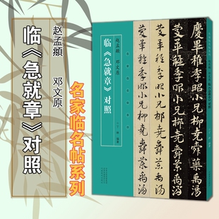 赵孟頫 邓文原临皇象急就章对照 丁林编著 名家临名帖系列 中国元代章草楷书毛笔书法碑帖字帖 河南美术出版社