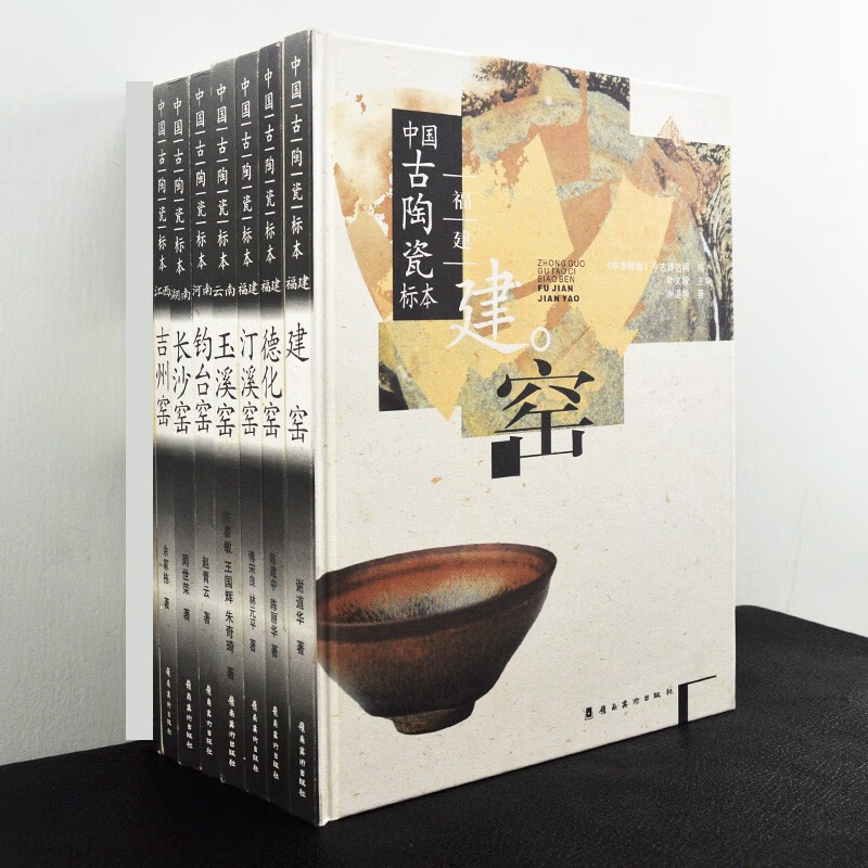 中国古陶瓷标本全套8册 福建漳窑建窑汀溪窑德化窑 江西吉州窑 湖南长沙窑 河南钧台窑 云南玉溪窑 中国瓷器考古图鉴收藏大全书籍