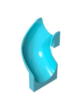 高砖积木零件GDS-2051配件6x6x6 滑梯兼容28387小颗粒MOC拼插散件