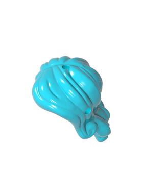 高砖积木零件GDS-2086配件波浪头发兼容小颗粒MOC拼插散件