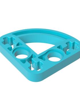 高砖积木零件GDS-990配件3x3弧型带孔臂(薄)兼容32249MOC拼插散件