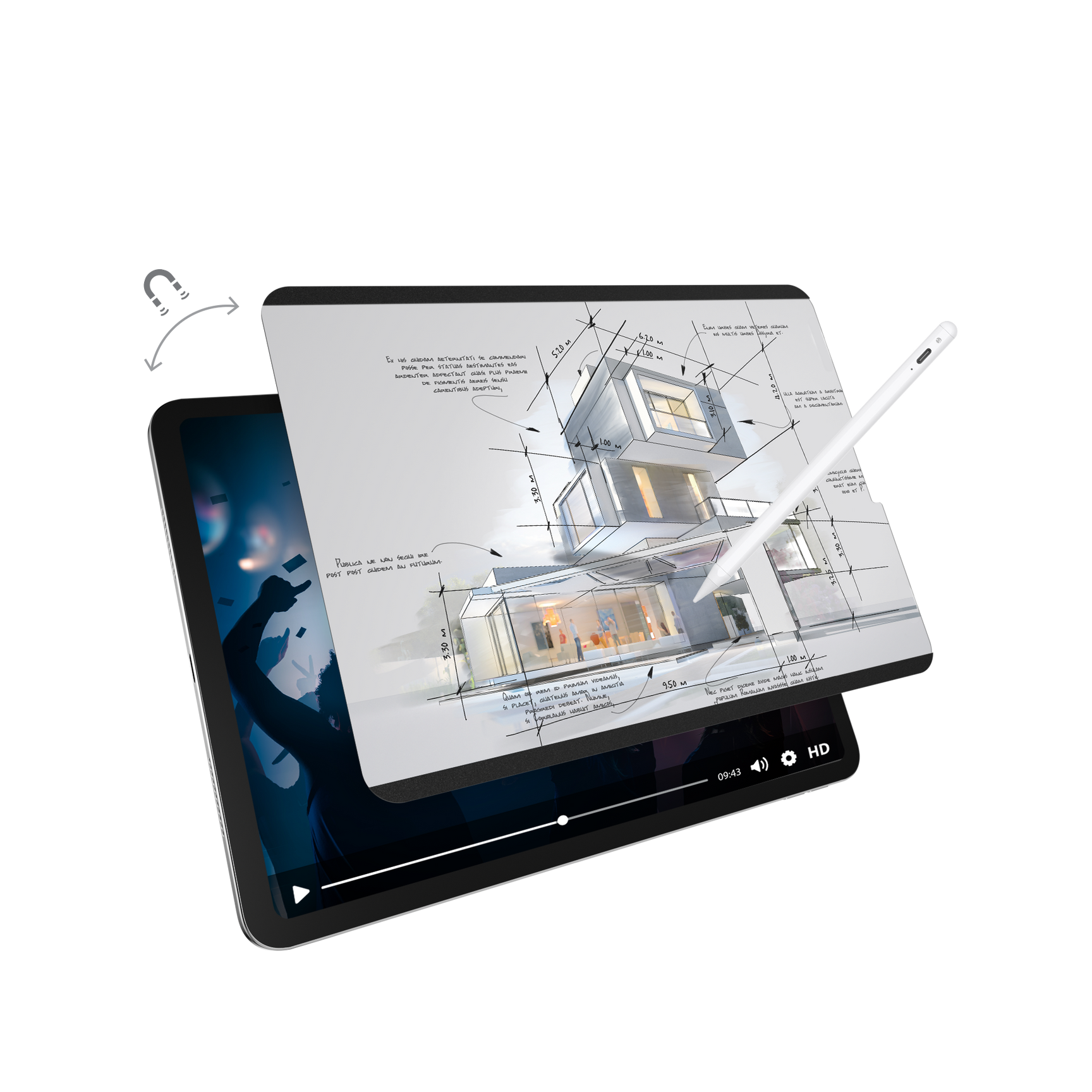 ipadpro11寸12.9寸磁吸类纸膜