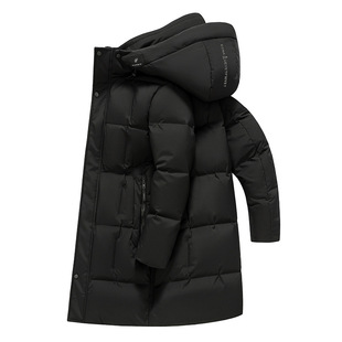 智快鱼官方旗舰店男装木三福羽绒服加厚男中长款2025新款冬装防寒