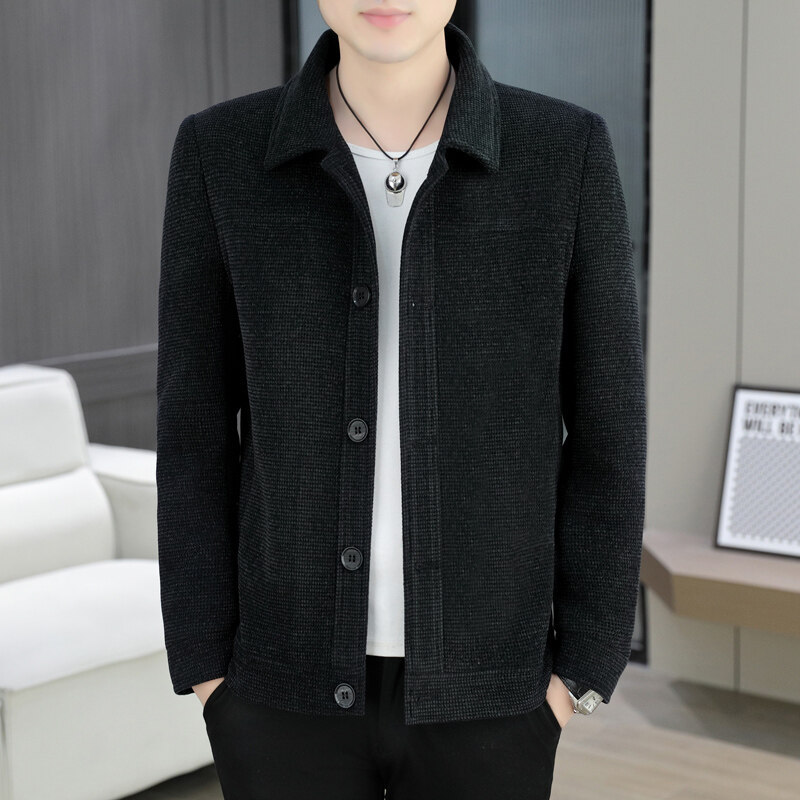 智快鱼官方旗舰店男装木三福羽绒服外贸夹克男翻领外套款休闲时尚