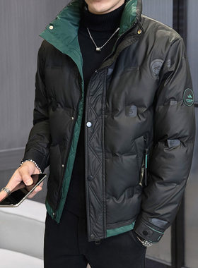 智快鱼官方旗舰店男装木三福羽绒服男立领新款冬季加厚
