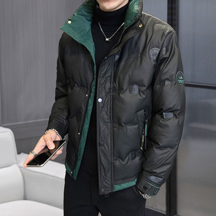 智快鱼官方旗舰店男装木三福羽绒服男立领新款冬季加厚