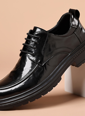 22933皮鞋男士牛皮商务正装英伦风软底休闲年轻人上班英伦男鞋