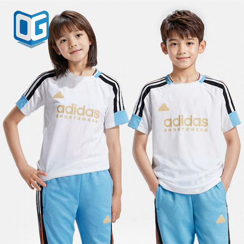 阿迪达斯大童运动休闲短裤