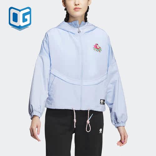阿迪达斯草莓熊联名女子连帽外套