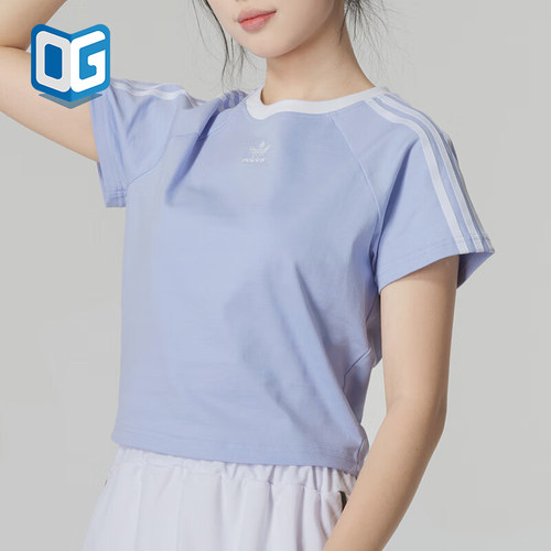 阿迪达斯女士经典运动休闲T恤