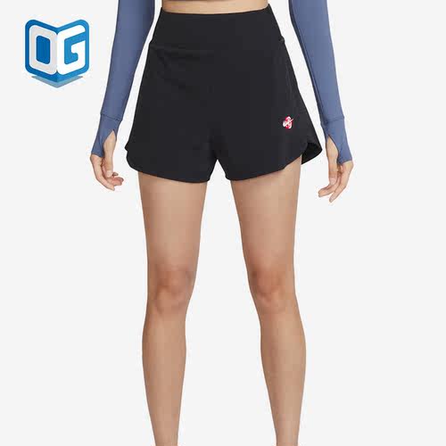 Nike/耐克正品DRI-FIT女子高腰衬里训练运动短裤FQ0695-010