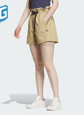 Adidas/阿迪达斯正品2023三叶草女子休闲宽松运动短裤IS0627