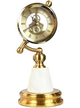轻奢风大理石座钟床头柜地球仪