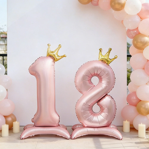 18岁生日布置场景装饰十八成人礼女孩生日快乐5D效果氛围道具