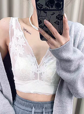 惠芝欣6325兔耳朵杯防走光背心式文胸罩女士超薄大胸显小美背内衣