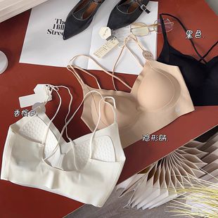 惠芝欣2621升级全固定杯粉底液隐形美背内衣性感交叉细带聚拢抹胸