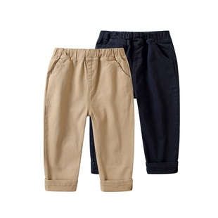 男童校服裤子春秋装儿童休闲裤子纯棉小学生蓝色裤子男生卡其长裤