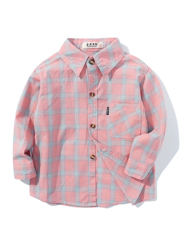 Хлопковая рубашка для мальчиков, детский осенний лонгслив, куртка, подходит для подростков