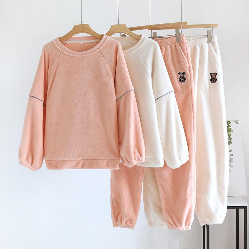 加厚加绒睡衣新款秋冬季珊瑚绒