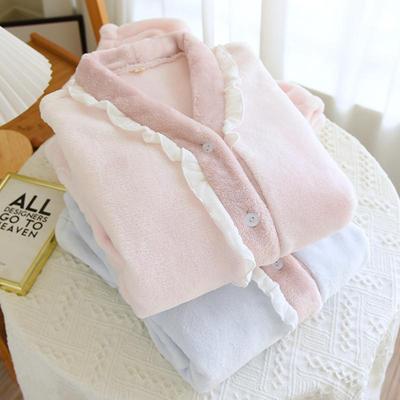 女士法兰绒甜美家居服加厚保暖