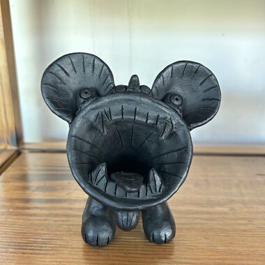 剑川黑陶董月畅黑陶瓦猫 大理民俗神兽 招财纳福摆件镇宅旅游纪念