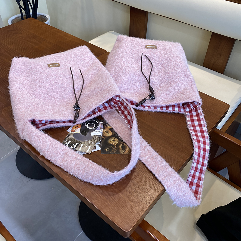 秋冬新款复古纯色单肩包通勤女包森系小众百搭双面托特包毛绒包包