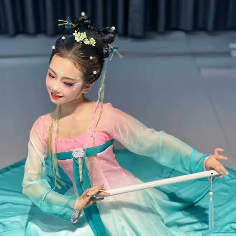 儿童古典舞演出服飘逸玉灵儿舞蹈中国风女童古风少儿汉唐舞蹈