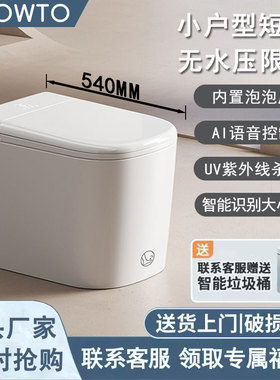 智能马桶小户型小尺寸54cm一体式全自动无水压限制即热电动坐便器