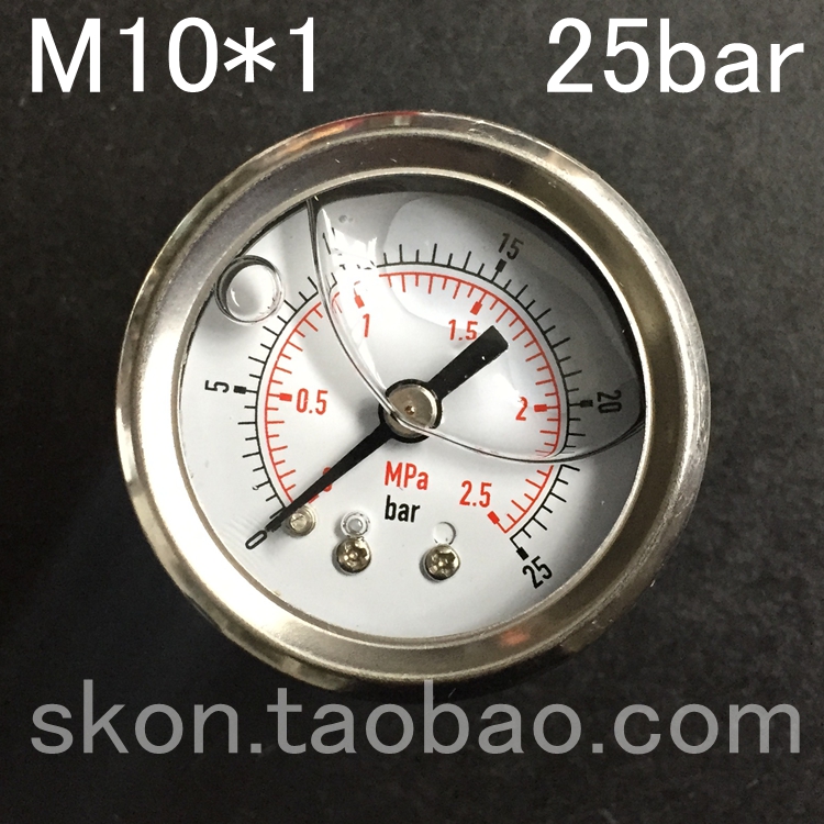YN40Z压力表25kg0-2.5mpaM10*1