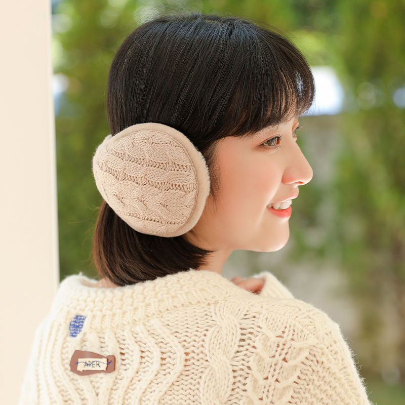 针织毛线耳罩女士冬天学生可爱保暖防冻护耳朵耳帽耳套耳包耳捂子
