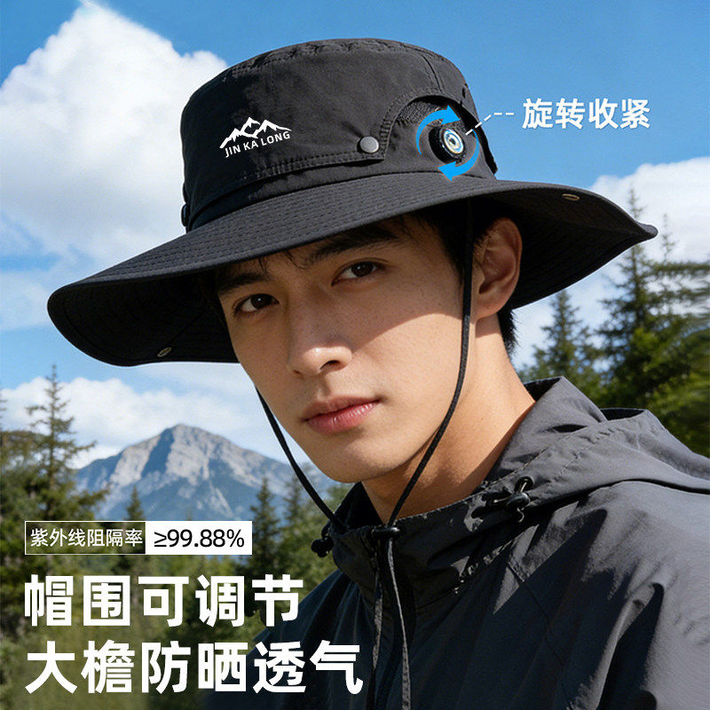 【帽顶可拆旋钮调节】防紫外线图片