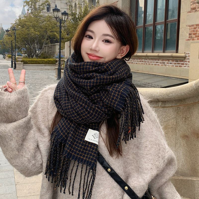 2025新款小香风韩版格子围巾女冬季百搭仿羊绒高级感披肩保暖围脖,服饰配件/皮带/帽子/围巾,围巾/丝巾/披肩,淘宝优惠券,粉丝福利购,淘宝优惠卷