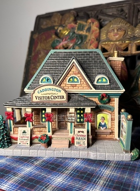 南麓市集美国Lemax复古陶瓷乡村田园花园小屋别墅建筑摆件烛台