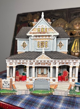 南麓市集美国Lemax复古陶瓷乡村田园花园小屋别墅咖啡店软装摆件