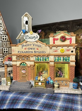 南麓市集Lemax陶瓷黛西的绘画小房子屋别墅建筑复古房子创意摆件