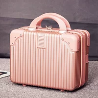 Vali mini 14 inch mỹ phẩm vali đám cưới của hồi môn du lịch hộp nhỏ mỹ phẩm túi lên máy bay vali nữ retro - Va li bánh xe vali