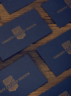 420克日本凝柔纸名片靛蓝色名片专色金银名片蓝色金色名片制作