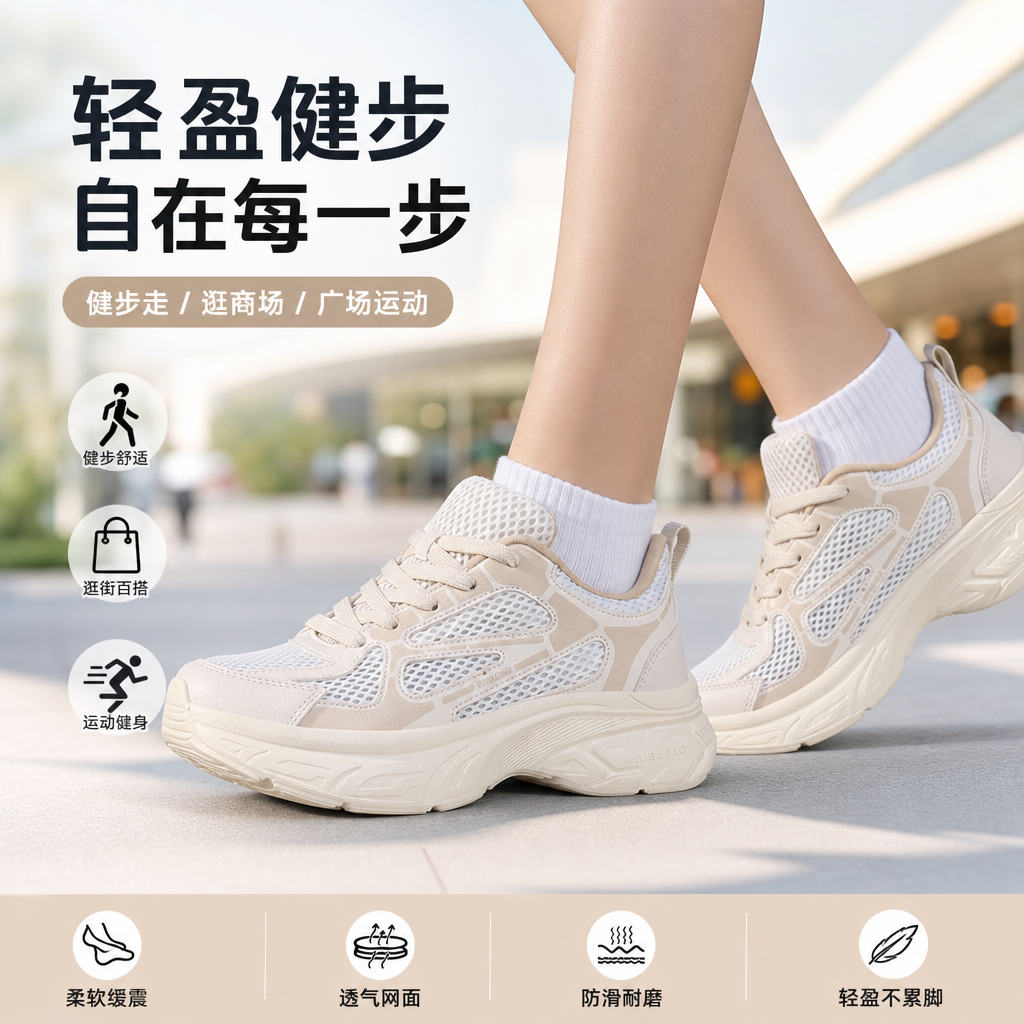 牛霸道四季新款健身健步走皮面懒人鞋一脚登快穿广场跳舞鞋260158