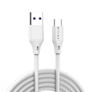 星系源6A数据线60/100W快充线 USB to Type-c 白色充电适用 华为/荣耀推荐