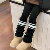 女童堆堆袜打底裤 子 袜套加绒加厚一体拼接儿童外穿裤 纯棉冬季 连裤