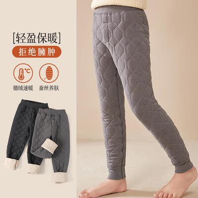 儿童保暖裤校服神器东北内穿秋裤打底裤男童冬季加绒特厚棉裤