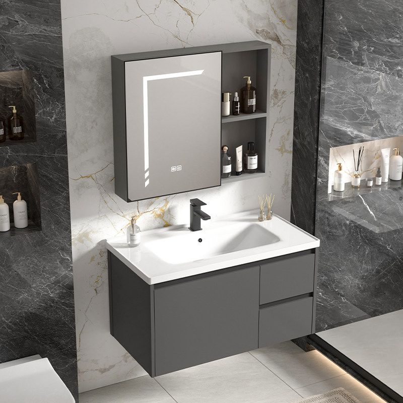 加厚太空铝浴室柜组合卫生间家用洗漱台洗手盆一体陶瓷洗脸盆40宽,家装主材,浴室柜组合,淘宝优惠券,粉丝福利购,淘宝优惠卷