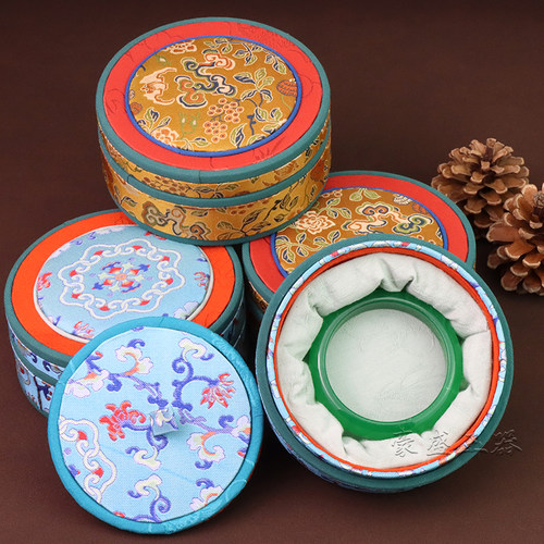 国风宋锦首饰盒圆盒礼品盒