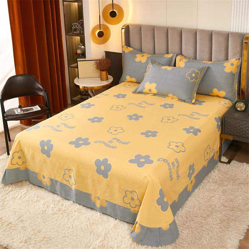 加厚全棉磨毛床单冬季保暖