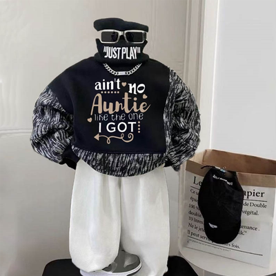 男童潮牌卫衣裤子套装