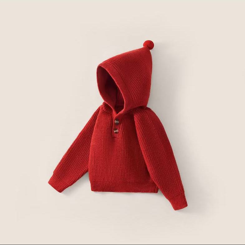 儿童秋冬毛衣新年圣诞针织衫上衣